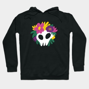 skull with flowers Hoodie